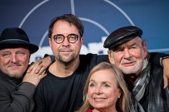 Die Darsteller des Münster-"Tatorts" haben gute Quoten gepachtet: Axel Prahl (l-r), Jan Josef Liefers, Christine Urspruch und Claus D.
