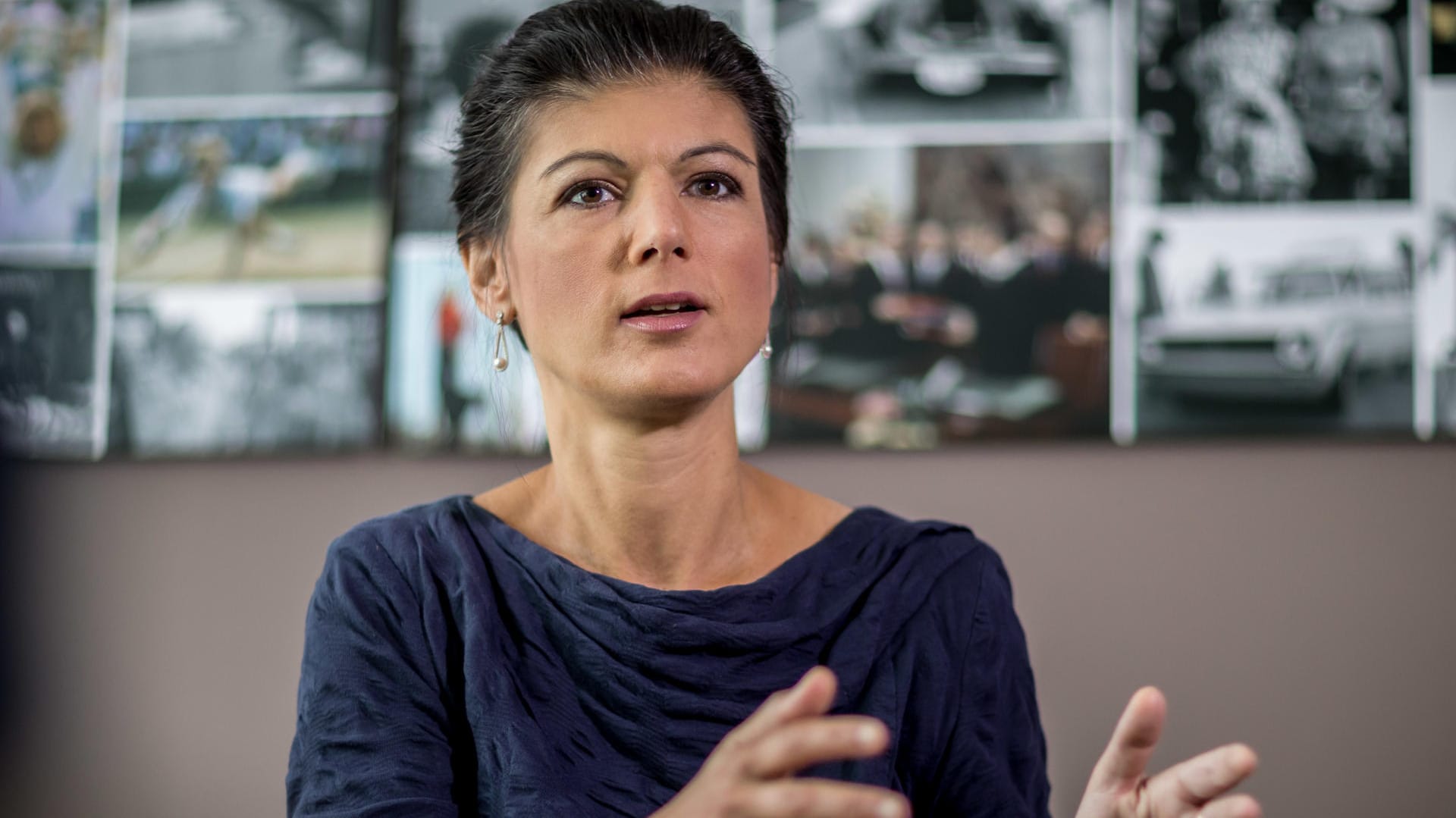 Sahra Wagenknecht, Fraktionsvorsitzende der Linken im Deutschen Bundestag: Wagenknecht bezweifelt das Zustandekommen einer neuen großen Koalition.