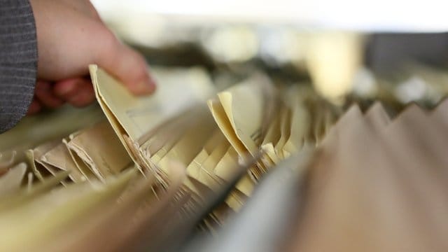 Akten im Stasi-Archiv in Berlin.