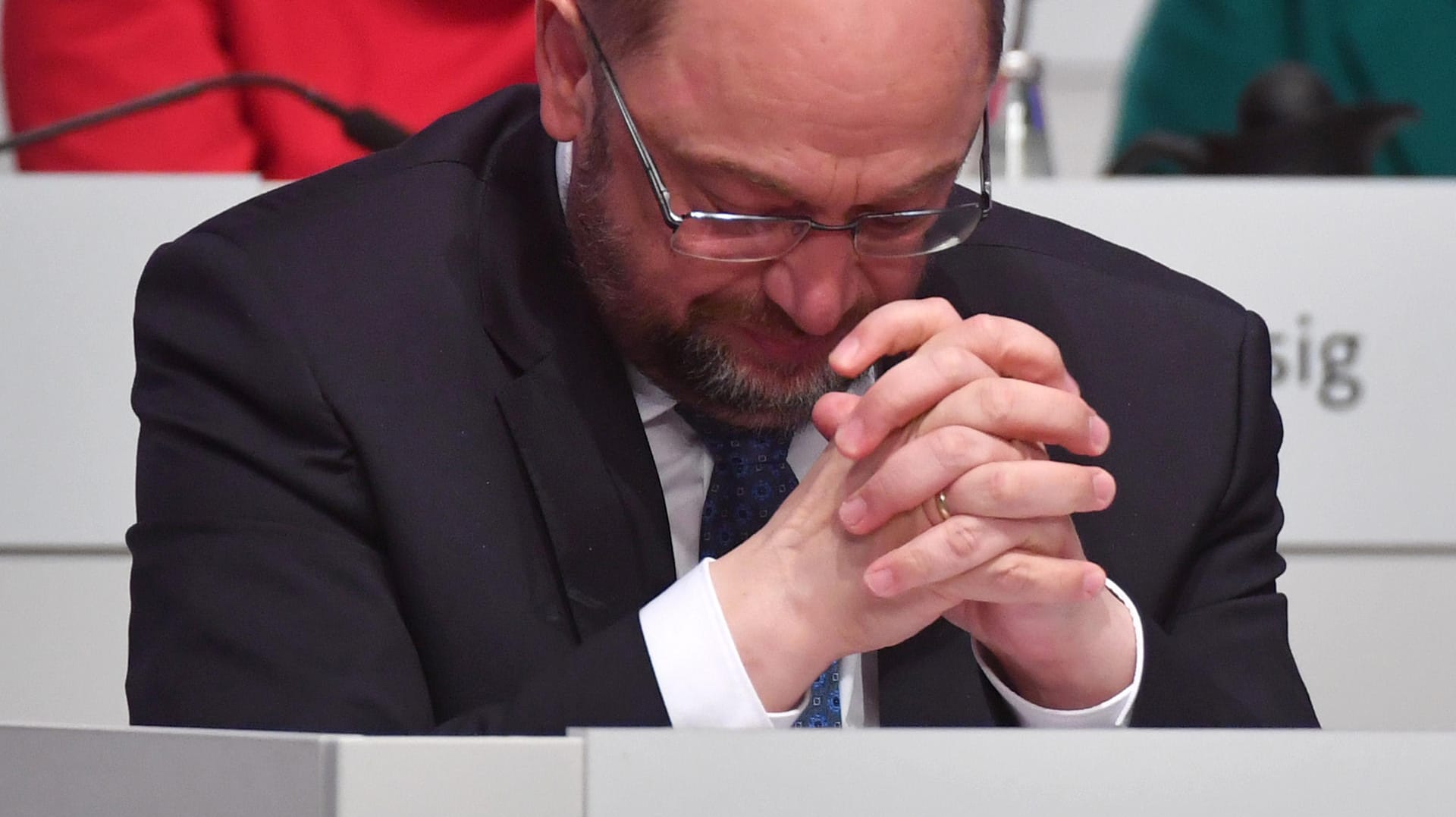 Schulz beim SPD-Parteitag in Berlin: Spitzenplatz im Negativ-Ranking der Politiker 2017.