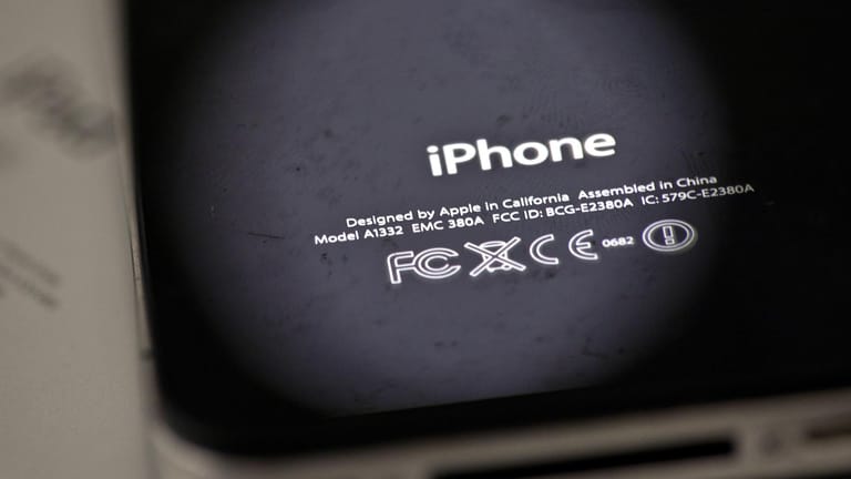 Die Rückseite eines iPhones