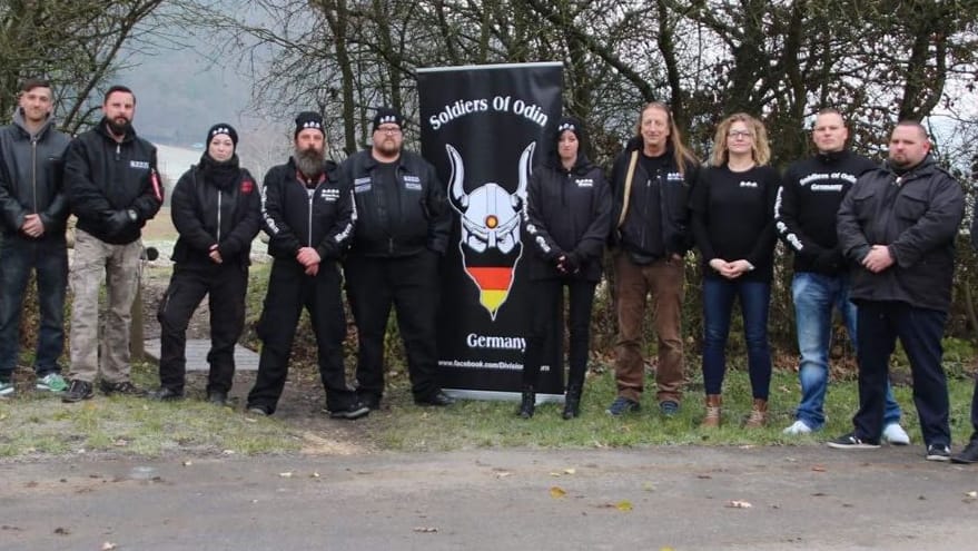 So präsentieren sich die Soldiers of Odin im Internet: Der Verfassungsschutz beobachtet die Gruppe nun als Rechtsextremisten.