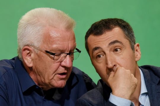 Grüne Realos unter sich: Cem Özdemir und Winfried Kretschmann beim Bundesparteitag.