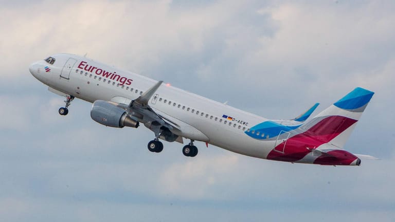 Airbus der Eurowings: Aldi kooperiert mit der Lufthansa-Tochter im Januar 2018.