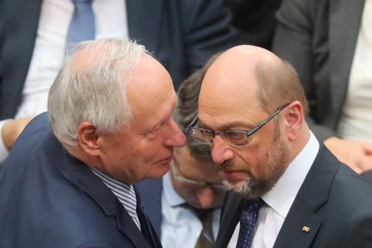 Wahrscheinlich keine geeigneten Partner in einer "linken Volkspartei": Oskar Lafontaine und Martin Schulz.