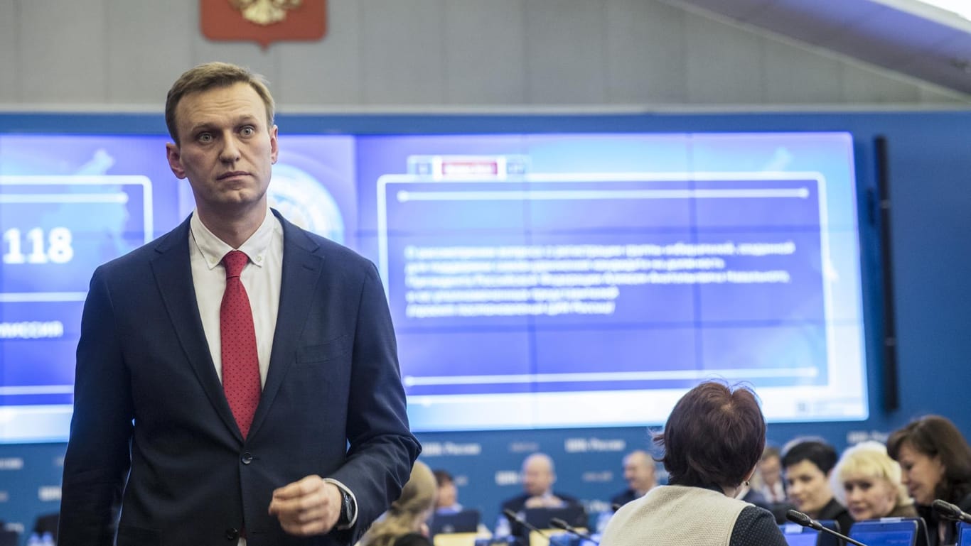 Alexej Nawalny in der zentralen Wahlkommission.