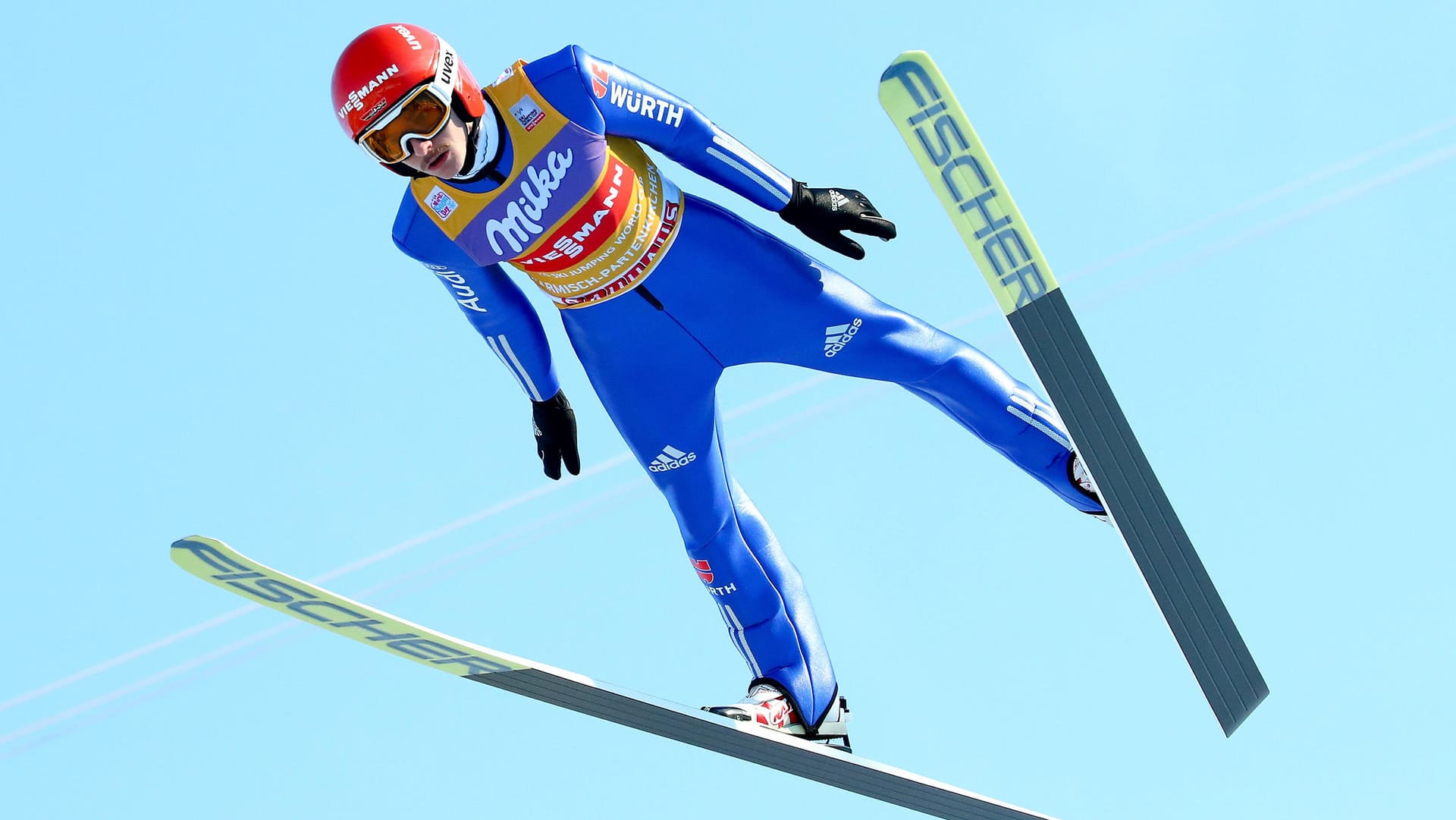 Richard Freitag: Der große Hoffnungsträger des deutschen Teams konnte auch in der Qualifikation in Garmisch überzeugen.