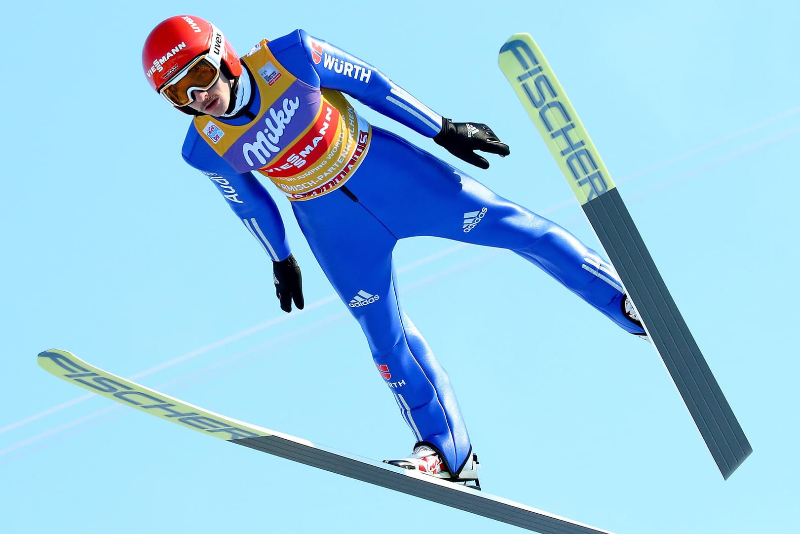 Richard Freitag: Der große Hoffnungsträger des deutschen Teams konnte auch in der Qualifikation in Garmisch überzeugen.