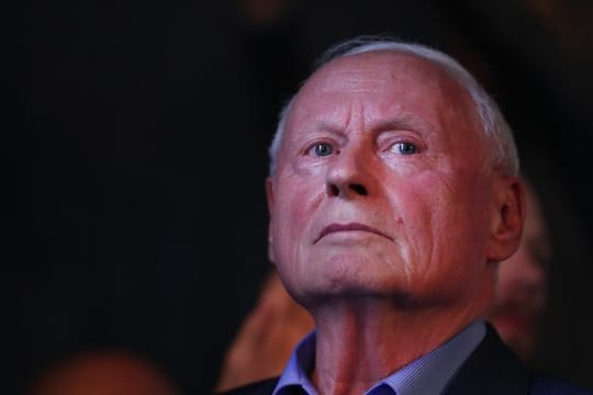 Oskar Lafontaine am Abend der Bundestagswahl im September in Berlin.
