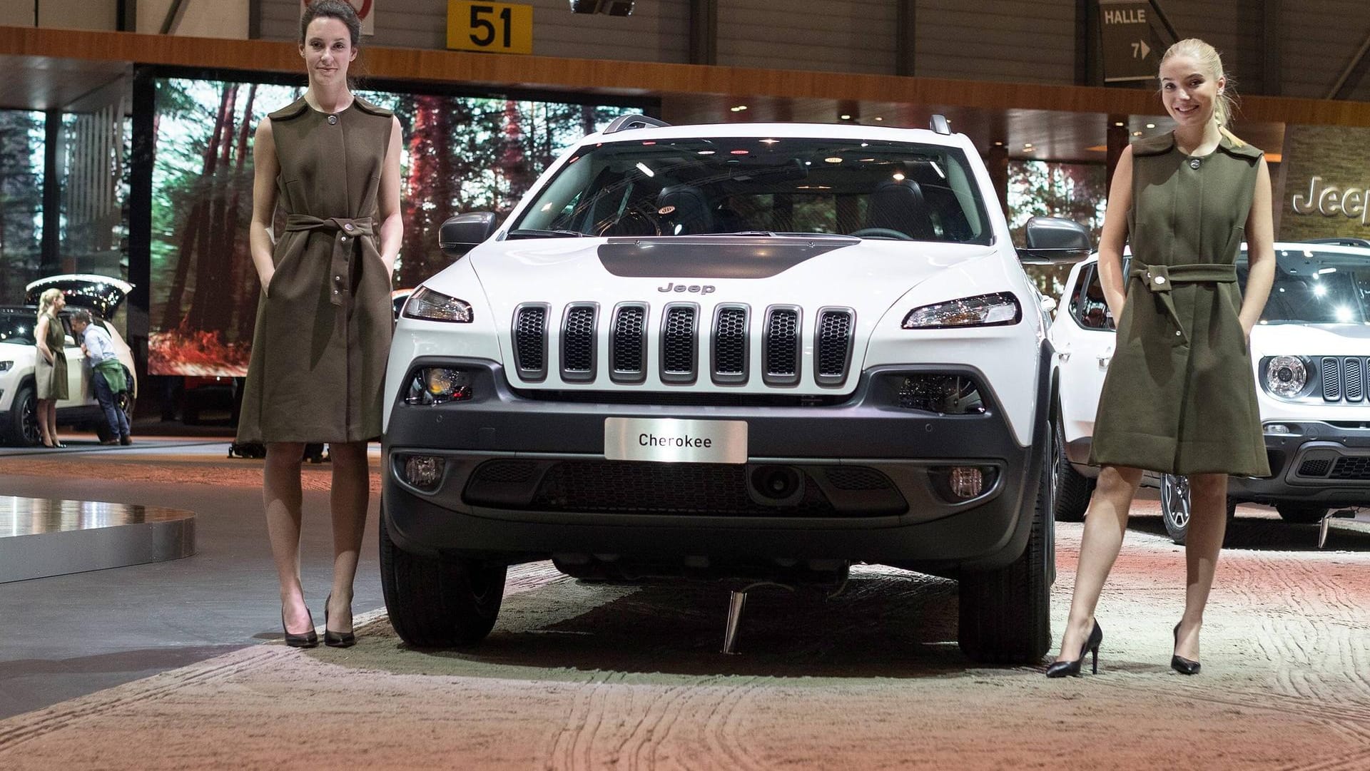 Ein Jeep Cherokee im "Genfer Autosalon" im März 2017