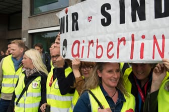 Mitarbeiter der insolventen Air Berlin: Wenn Unternehmer scheitern, leiden darunter Mitarbeiter und Investoren.