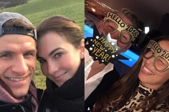 Thomas und Lisa Müller / Bastian Schweinsteiger und Ana Ivanovic: Die Stars haben es an Silvester krachen lassen.
