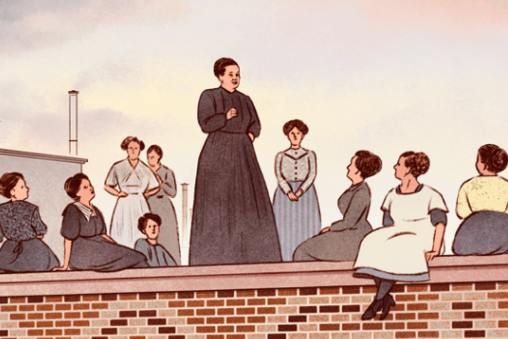 Google widmet der Frauenrechtlerin einen Doodle zu ihrem 161. Geburtstag.
