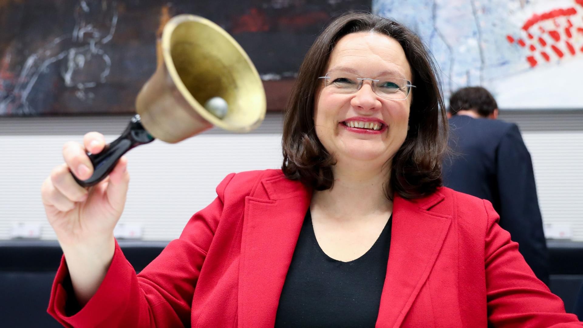 Andrea Nahles: Die Fraktionschefin setzt bei der SPD den Ton und ist für ein Bündnis mit der Union. Wenn der Preis stimmt.