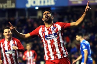 Jubel bei Diego Costa: Der Stürmer traf direkt in seinem ersten Spiel zurück bei Atlético Madrid.