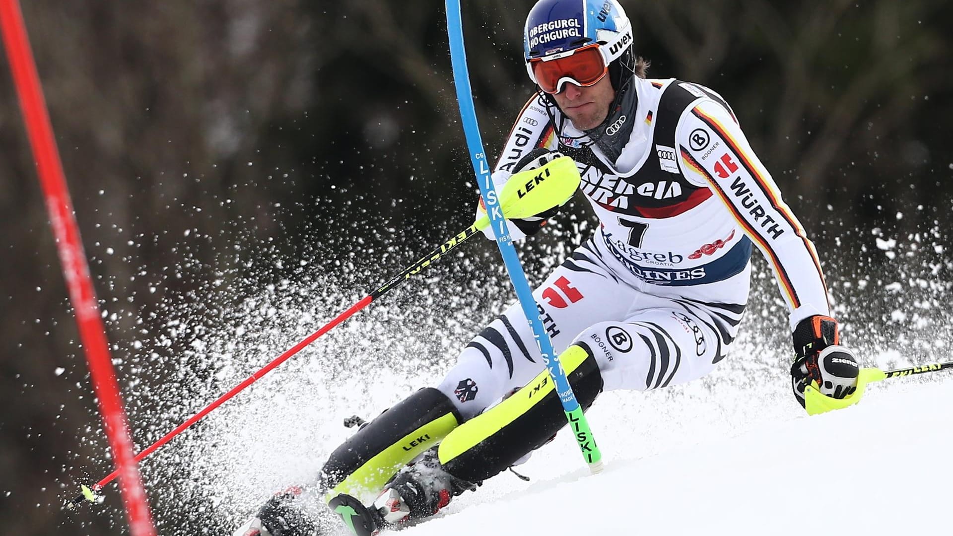 Fritz Dopfer: Der deutsche Skifahrer schied im 2. Durchgang in Zagreb aus.