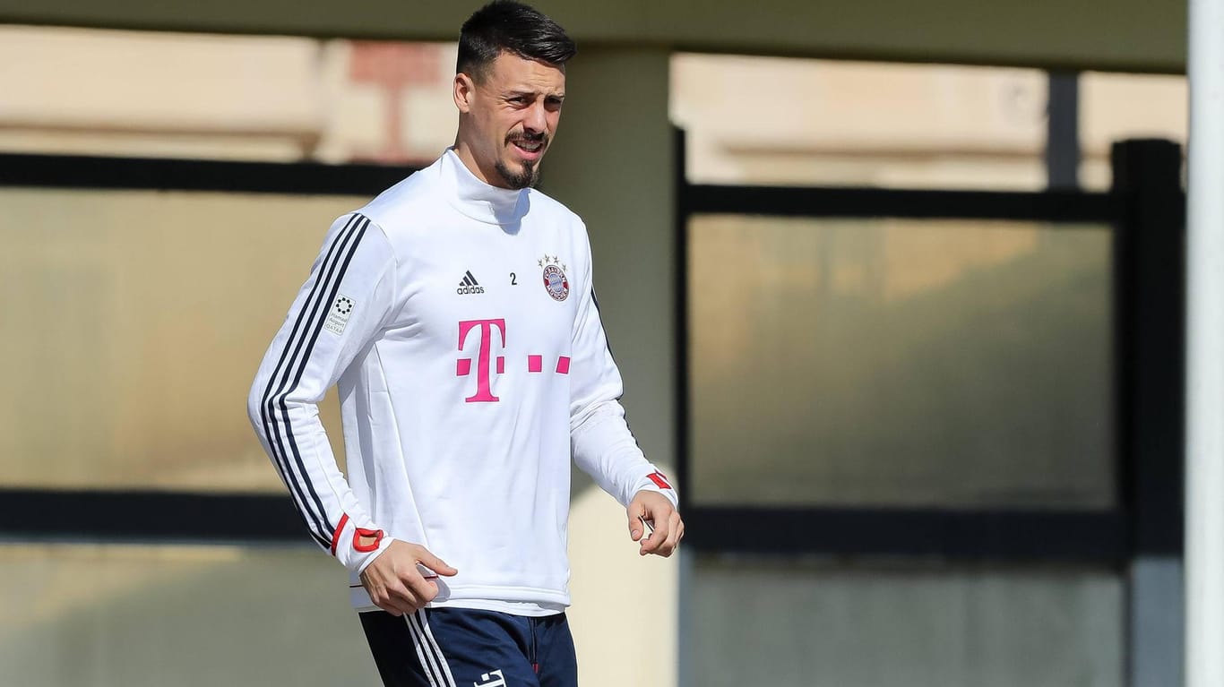 Sandro Wagner im Trainingslager des FC Bayern in Doha: Der Stürmer ist zurück beim FC Bayern.