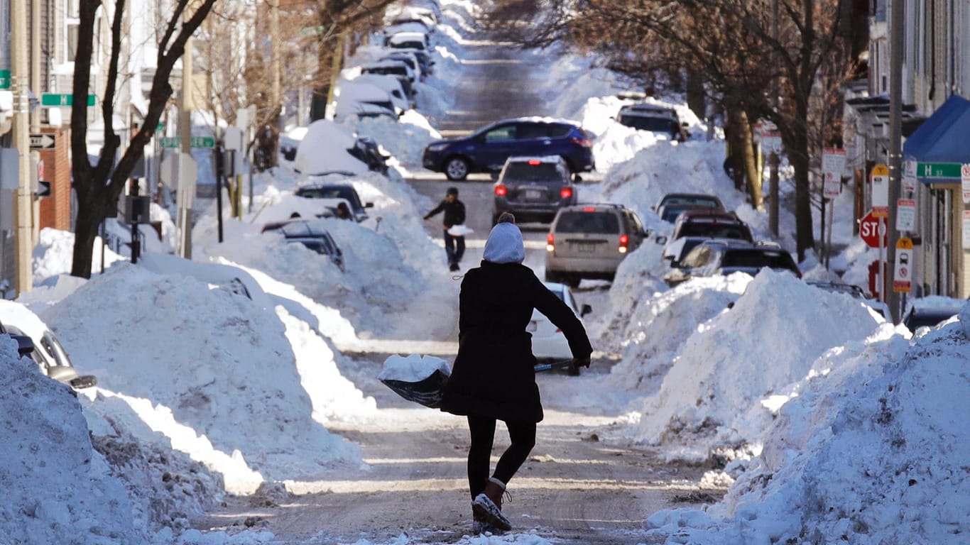Boston: Der Wintersturm hinterlässt viel Schnee an der US-Ostküste