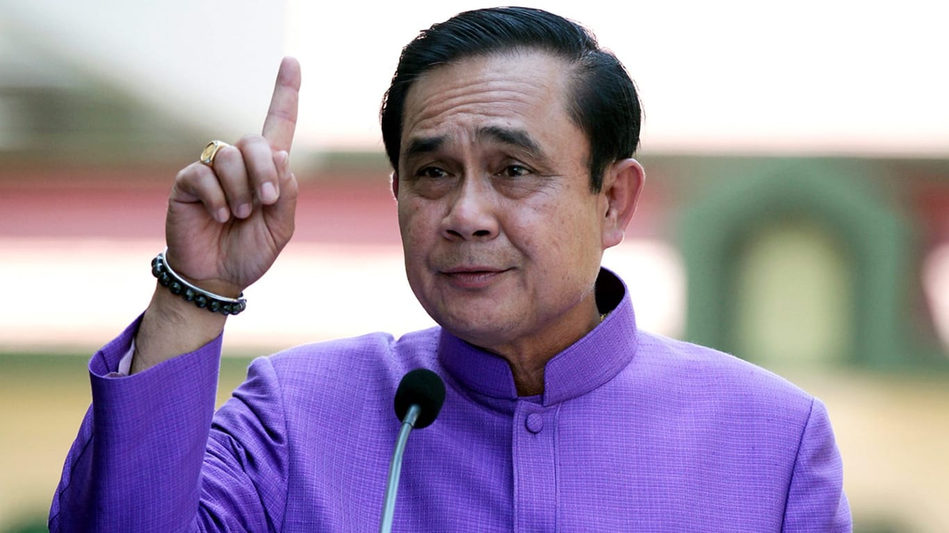 Prayuth Chan-ocha hat sich bei einer Pressekonferenz zum Gespött gemacht.