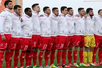 Bild aus dem Jahr 2016: Die maltesische U21-Nationalmannschaft vor der 0:1-Niederlage gegen Montenegro, die im Zentrum der Uefa-Ermittlungen stand.