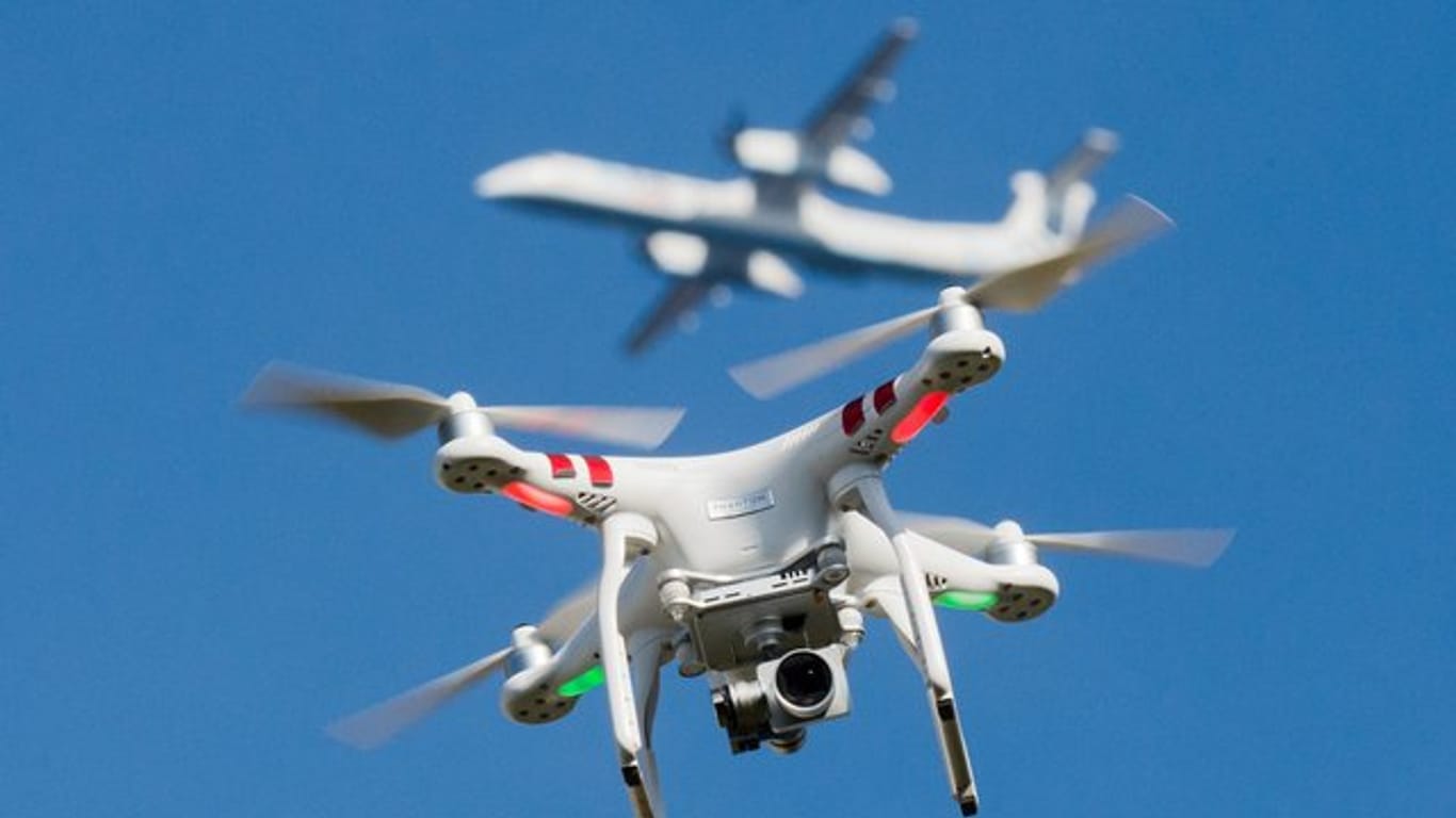 Die meisten Drohnen wurden 2017 in der Nähe des Frankfurter Airports gesichtet.