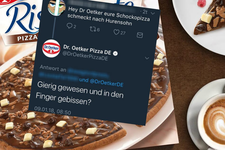 Deftiger Konter: Dr. Oetker hat eine Beschimpfung nicht auf sich sitzen lassen.