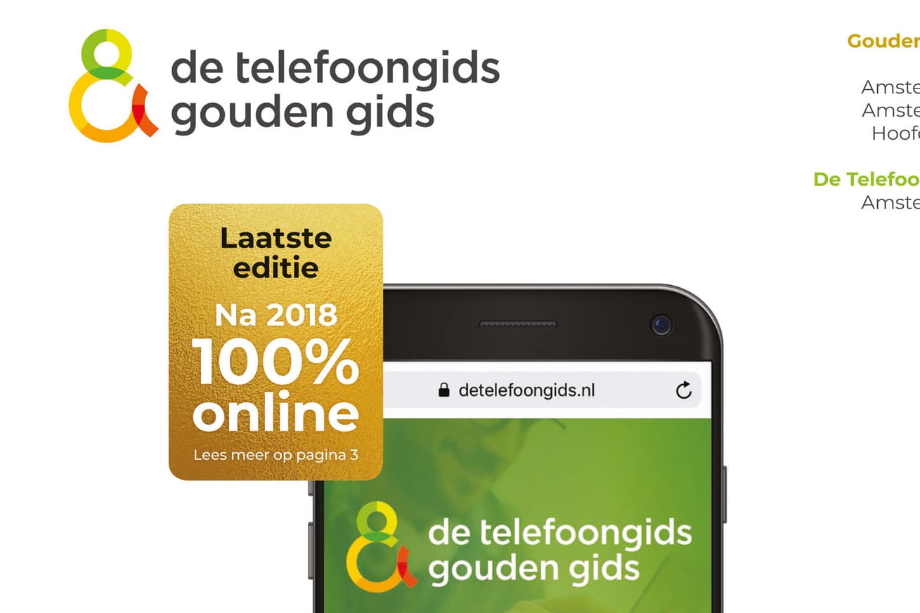 Cover der letzten Ausgabe: Die Niederlande schaffen das Telefonbuch auf Papier ab. Das Internet habe das Buch überflüssig gemacht.