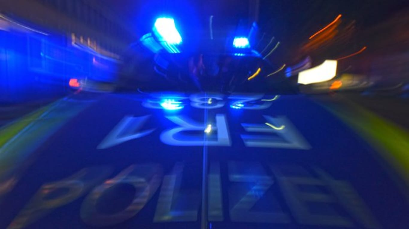 Polizeifahrzeug in Freiburg.