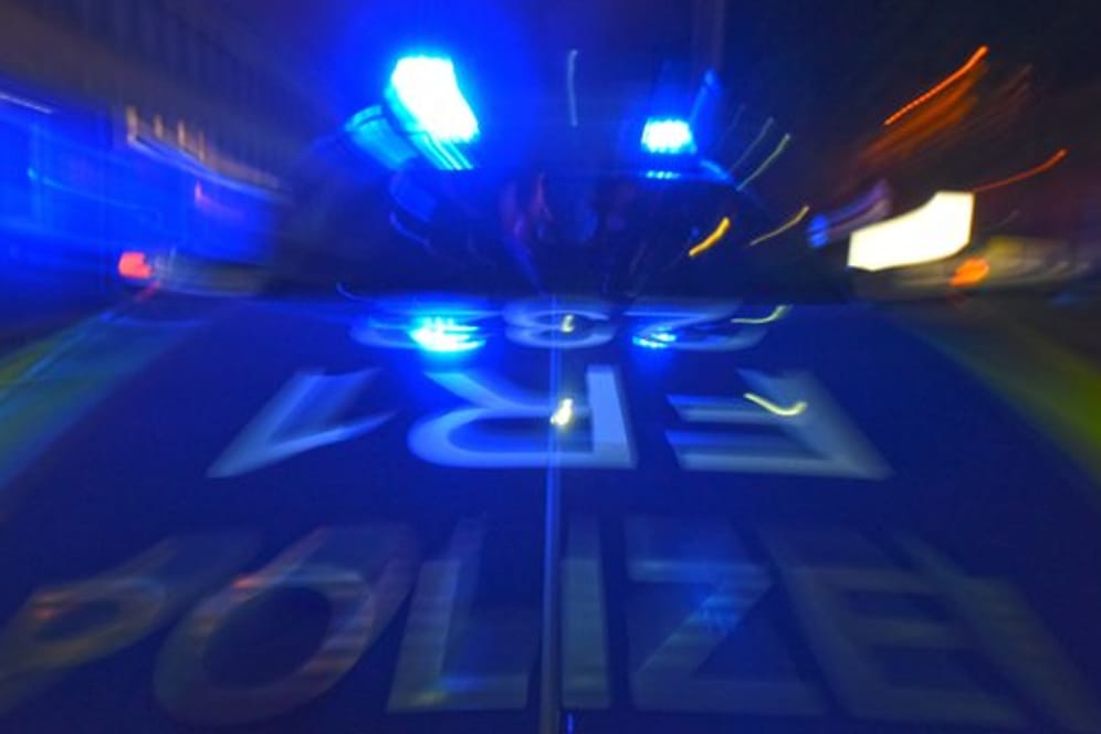 Polizeifahrzeug in Freiburg.