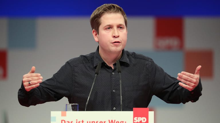 Juso-Chef Kevin Kühnert: Der SPD-Nachwuchs und der linke Parteiflügel wettern gegen die Ergebnisse der GroKo-Sondierungen.