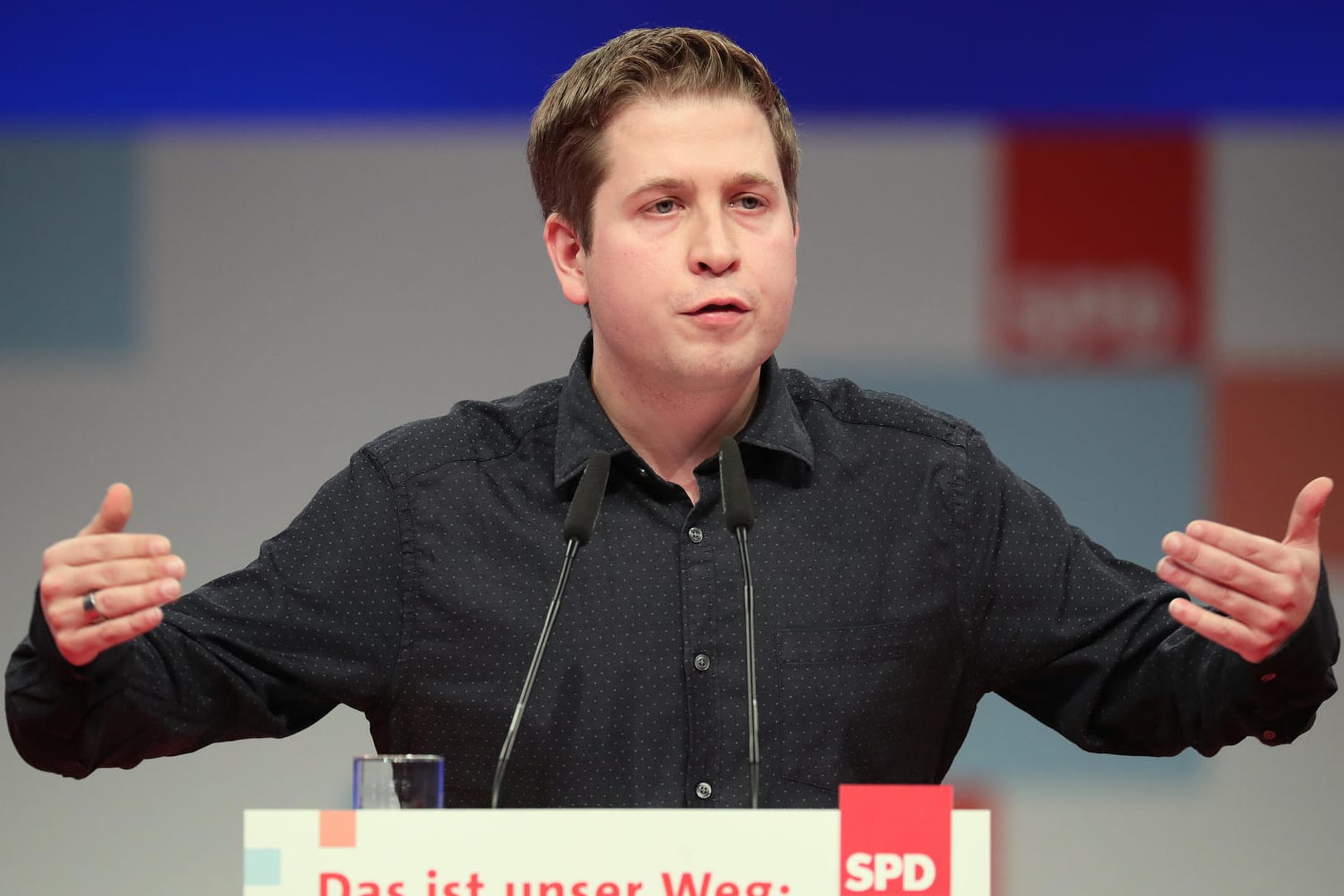 Juso-Chef Kevin Kühnert: Der SPD-Nachwuchs und der linke Parteiflügel wettern gegen die Ergebnisse der GroKo-Sondierungen.