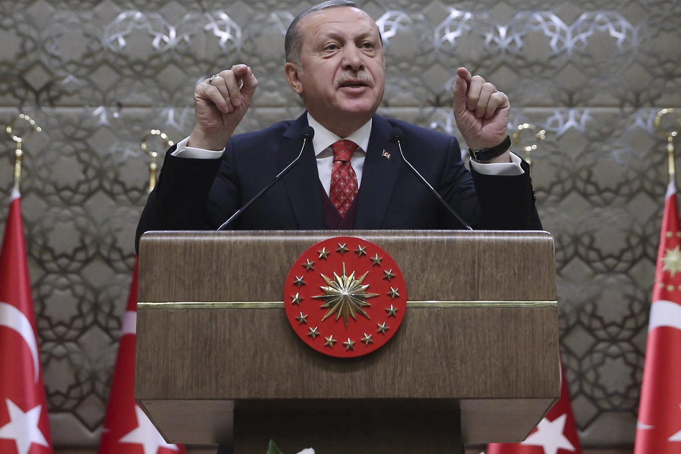 Der türkische Präsident Recep Tayyip Erdogan: Er schickt die Armee gegen die Kurdenmiliz, die den Norden Syriens gegen den Islamischen Staat verteidigte.