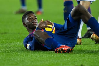 Ousmane Dembélé im Spiel gegen San Sebastian: Der Ex-BVB-Star bleibt im Pech.