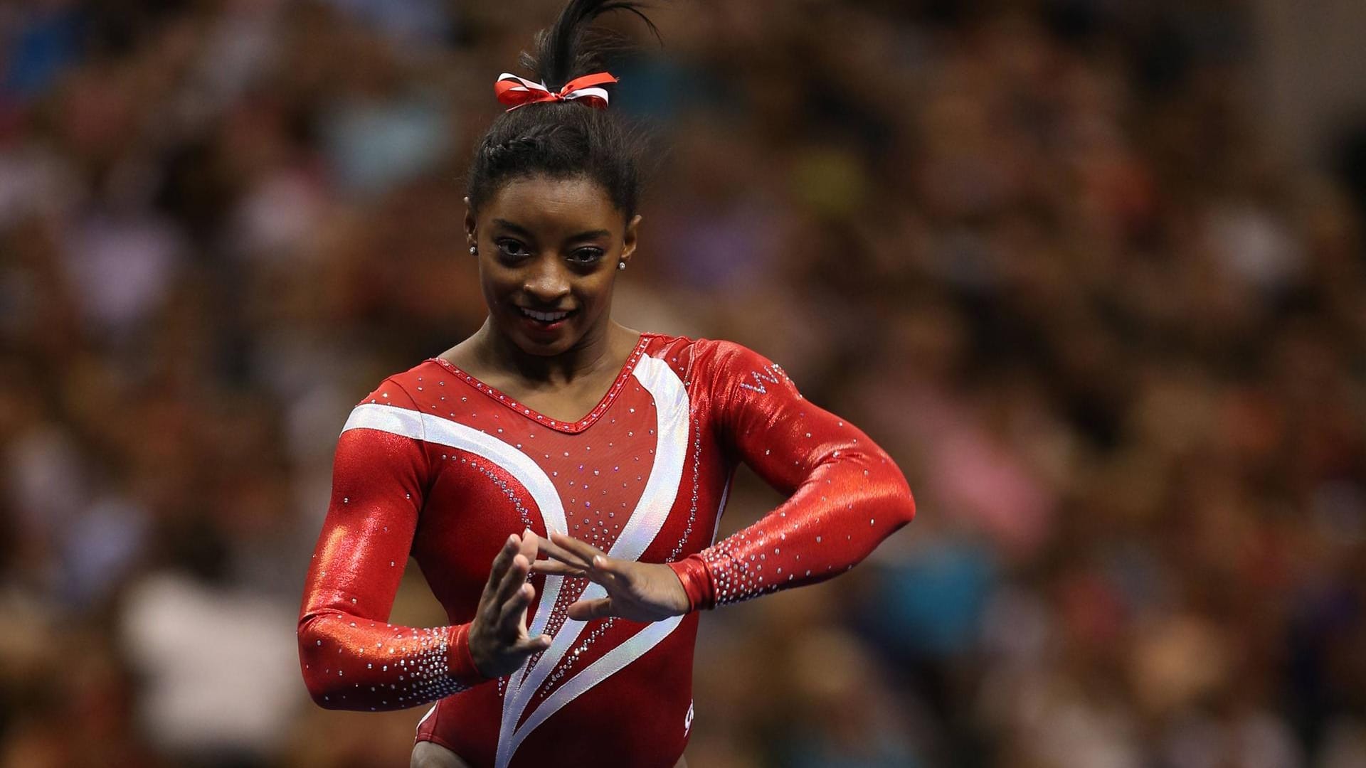 Einer der großen Turn-Stars bei den Olympischen Sommerspielen 2016 in Rio: Simone Biles.