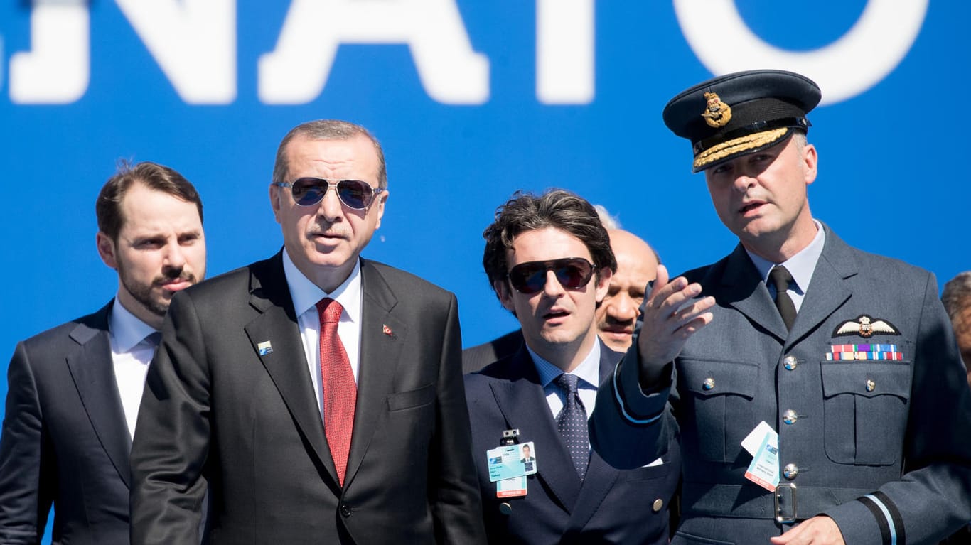 Recep Tayyip Erdogan beim Nato-Gipfel in Brüssel: Zwischen den Bündnispartnern Türkei und USA schwelt ein Konflikt.