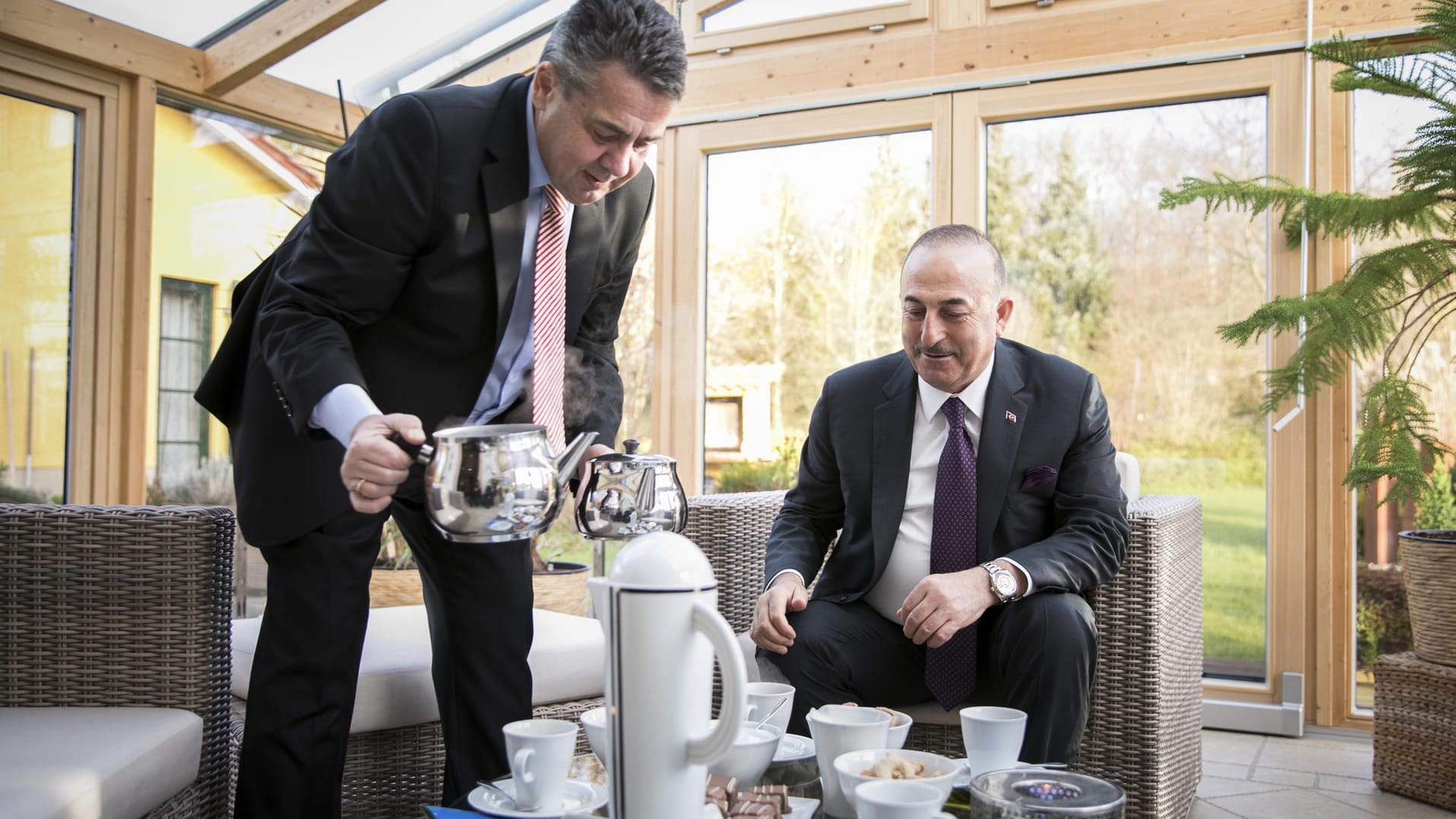 Außenminister Gabriel und Çavuşoğlu in Goslar: Zuletzt bemühte sich die Türkei wieder um Annäherung.