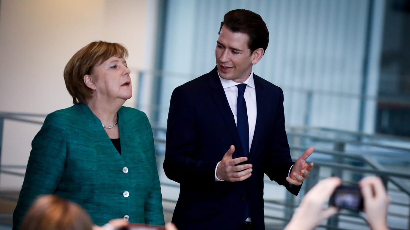 Angela Merkel und Sebastian Kurz: Einigendes und Trennendes in der Flüchtlingsfrage.