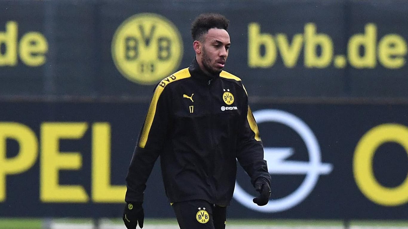 Dritte Suspendierung in 14 Monaten: Pierre-Emerick Aubameyang trainiert in Dortmund.