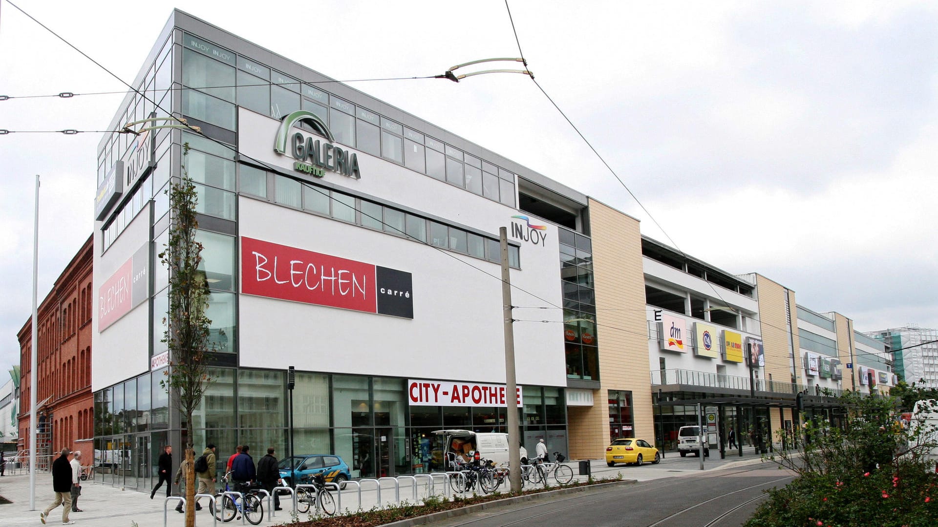 Das "Blechen-Carré" in der Cottbuser Innenstadt: Dort hatten vergangene Woche syrische Jugendliche ein Ehepaar mit einem Messer bedroht.