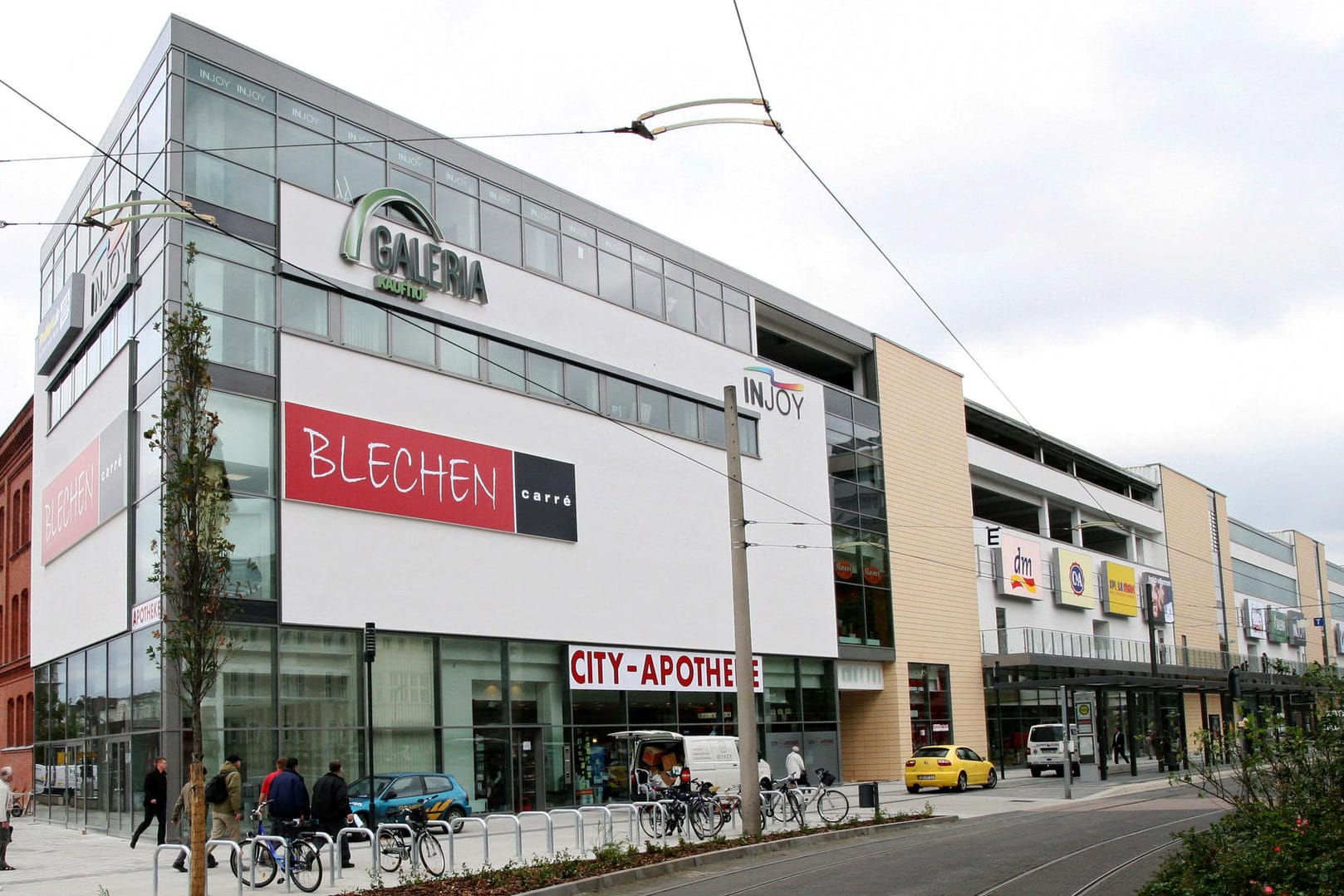 Das "Blechen-Carré" in der Cottbuser Innenstadt: Dort hatten vergangene Woche syrische Jugendliche ein Ehepaar mit einem Messer bedroht.