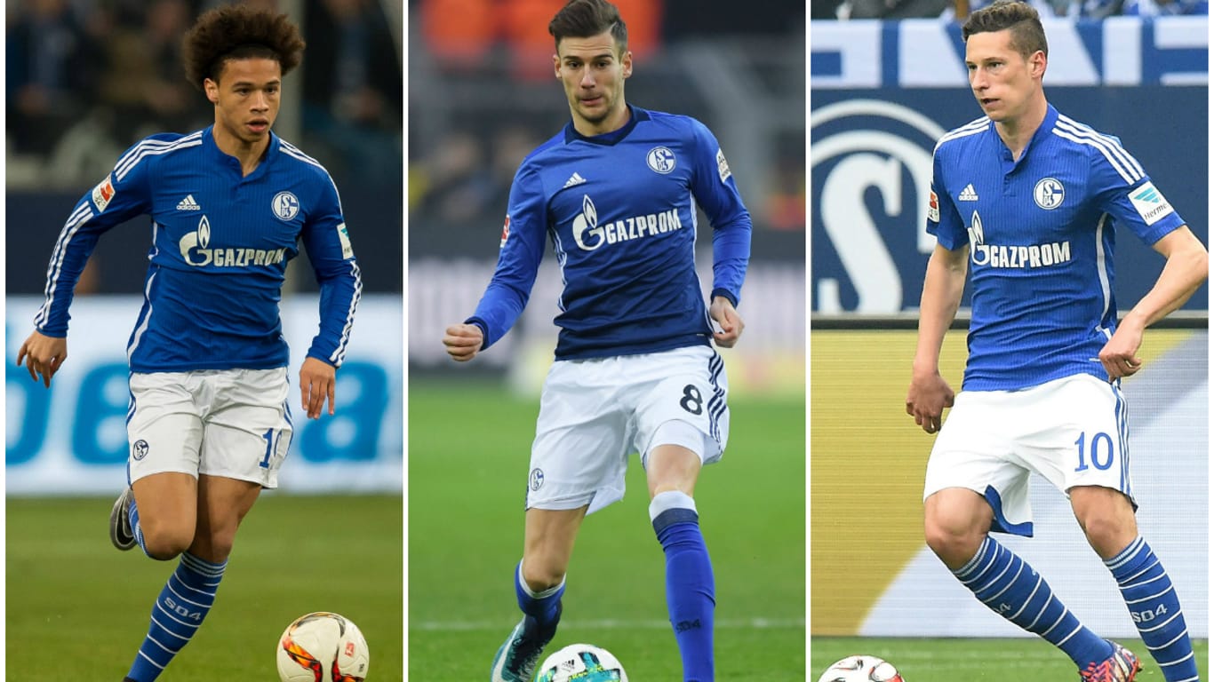 Sané, Goretzka, Draxler (v. li.): In den letzten Jahren musste Schalke viele Stars ziehen lassen.