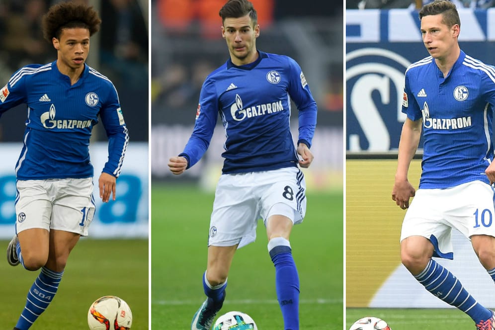 Sané, Goretzka, Draxler (v. li.): In den letzten Jahren musste Schalke viele Stars ziehen lassen.
