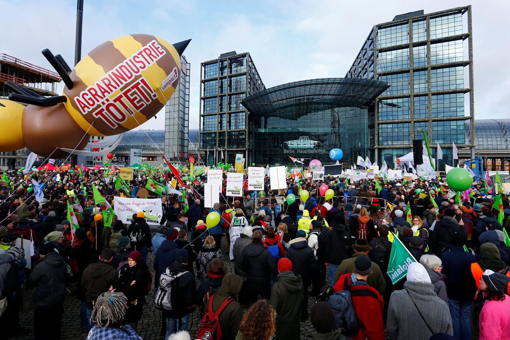 Demonstration gegen Agrar-Industrie in Berlin: Die Veranstalter sprachen von mehr als 30.000 Teilnehmern.