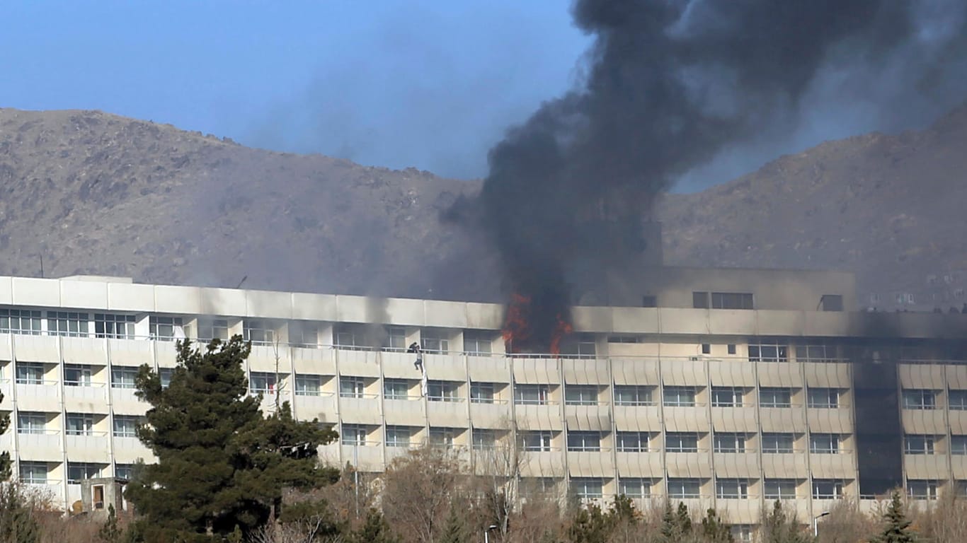 Luxushotel Intercontinental in Kabul: Bei einem Angriff mehrerer Attentäter auf das Hotel sind 18 Zivilisten getötet worden.