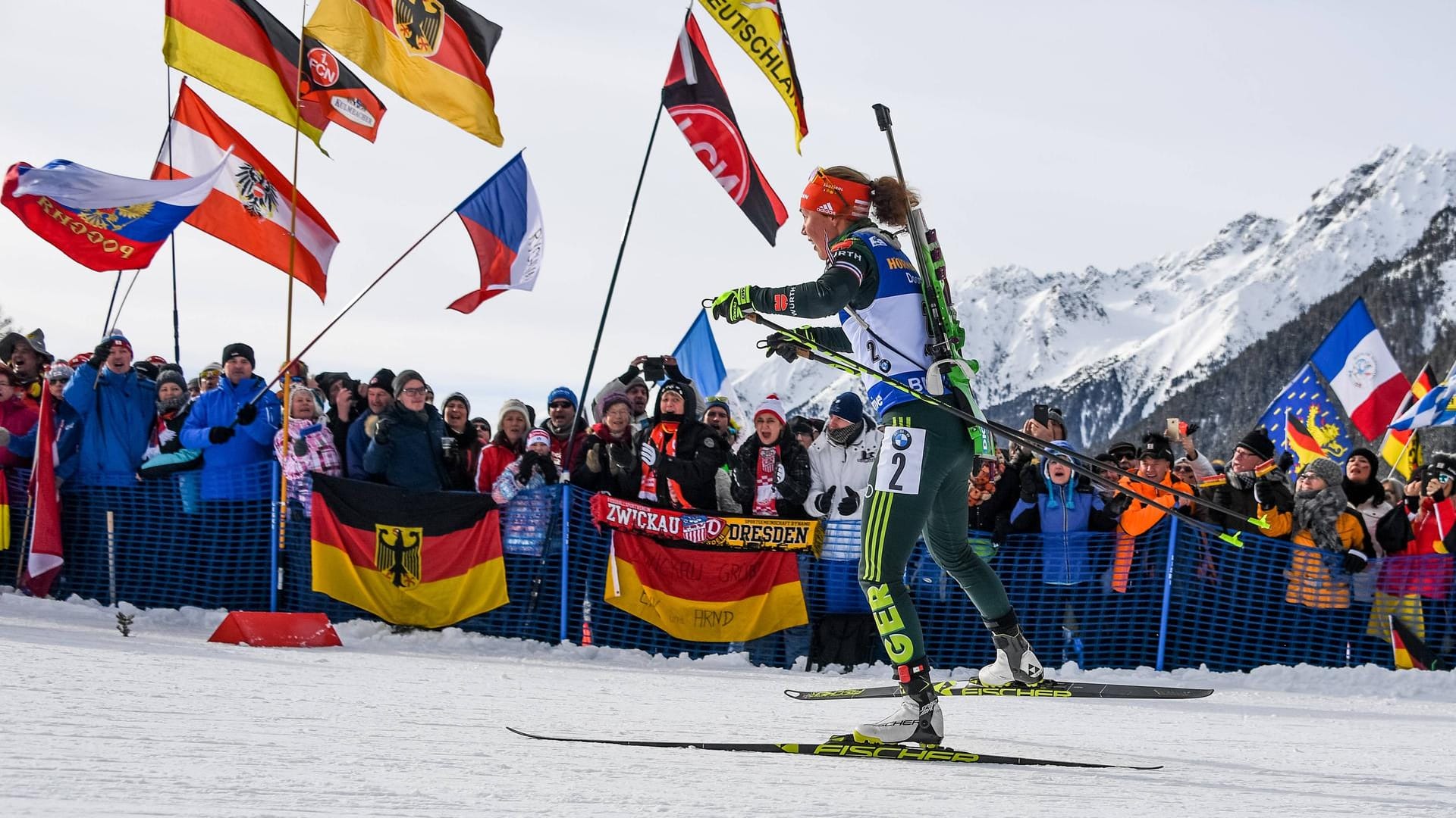 Laura Dahlmeier: Trotz der Unterstützung zahlreicher deutscher Fans reichte es am Sonntag nicht fürs Podest.