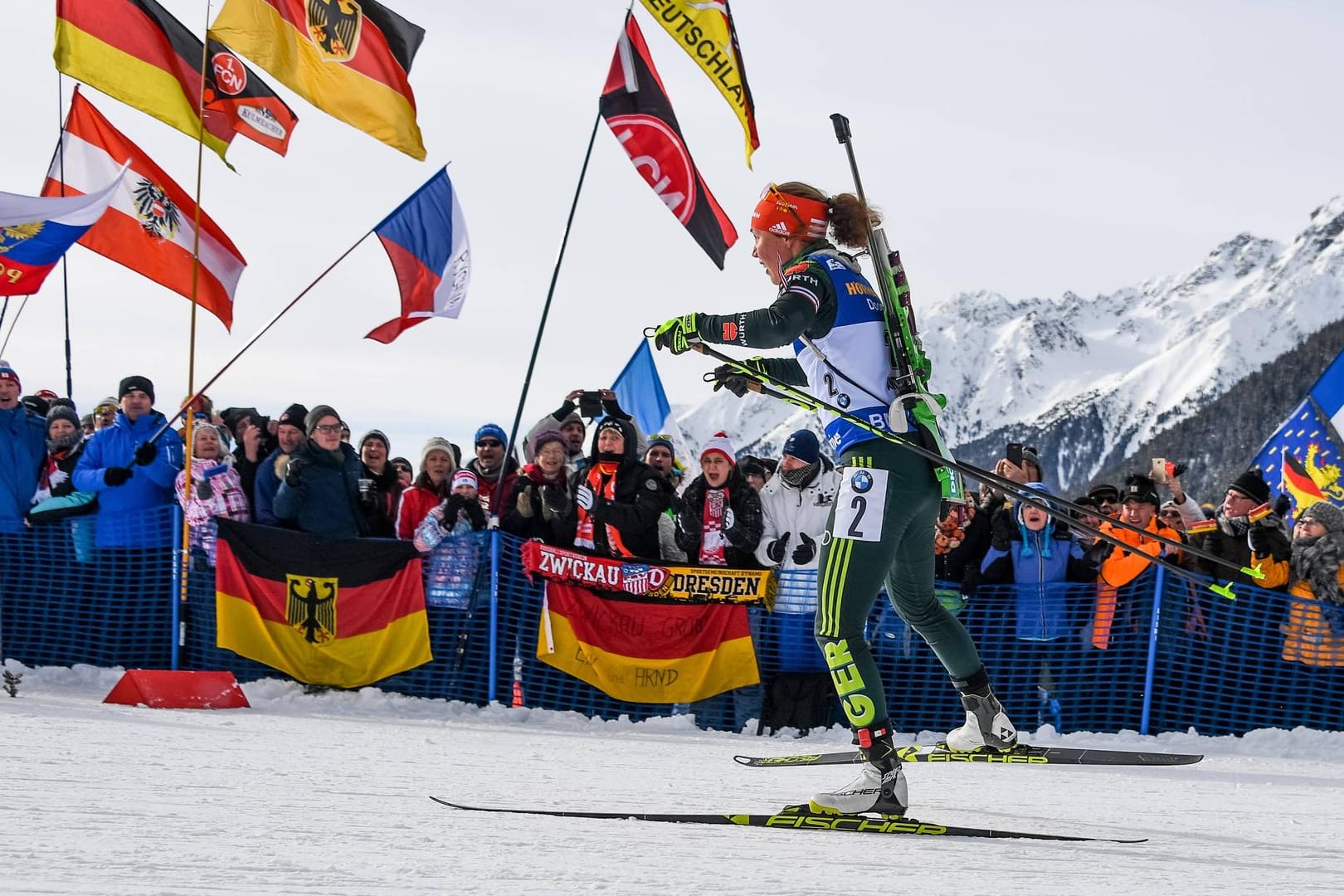 Laura Dahlmeier: Trotz der Unterstützung zahlreicher deutscher Fans reichte es am Sonntag nicht fürs Podest.