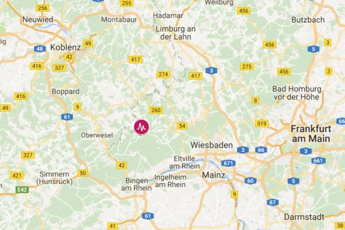 An der Landesgrenze von Hessen und Rheinland-Pfalz gibt es eine Erdbebenserie.