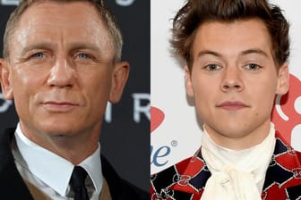Harry Styles (re.) könnte in die Fußstapfen von Daniel Craig (li.) treten.