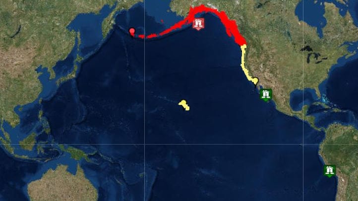 Beben im Golf von Alaska: Nach der Erschütterung in zehn Kilometern Tiefe gilt eine Tsunami-Warnung für weite Teile der US-Westküste.