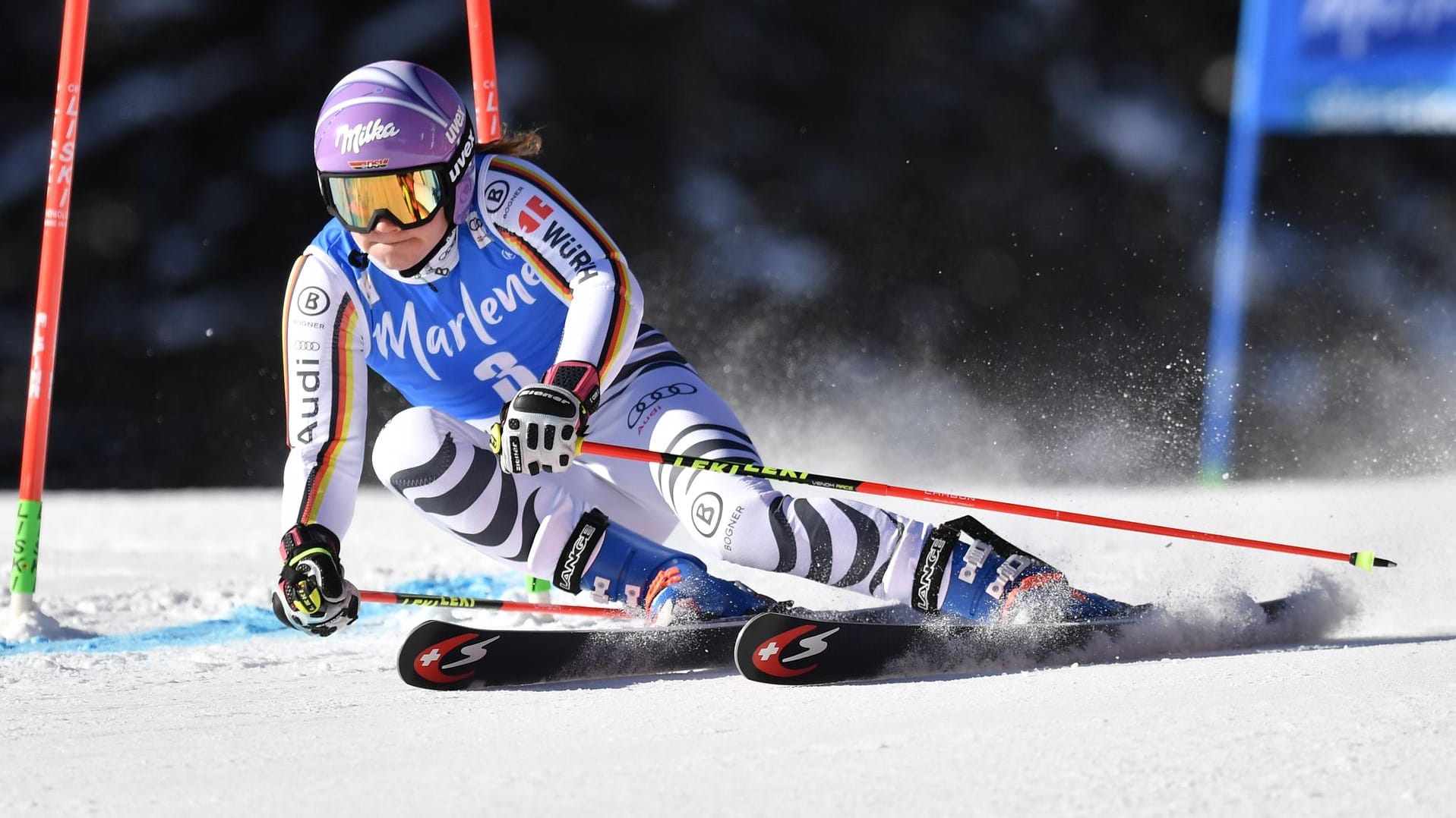 Viktoria Rebensburg in Topform: Die deutsche Olympiahoffnung setzte sich im Riesenslalom am Kronplatz durch.